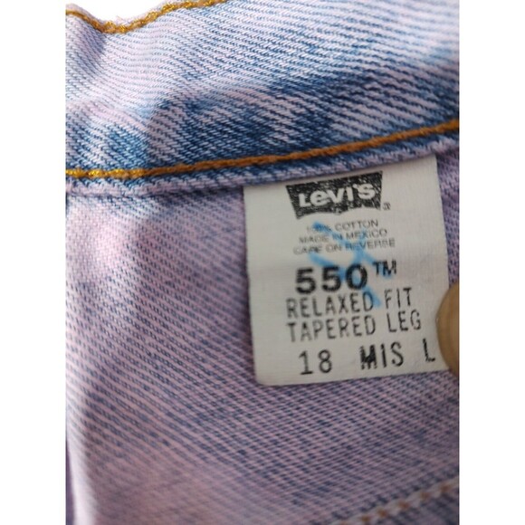 Denim Levi HOT PANTS SHORT Shorts LARGE Cutoff Frayed Hippie Distressed VTG Sz18 - Picture 4 of 8